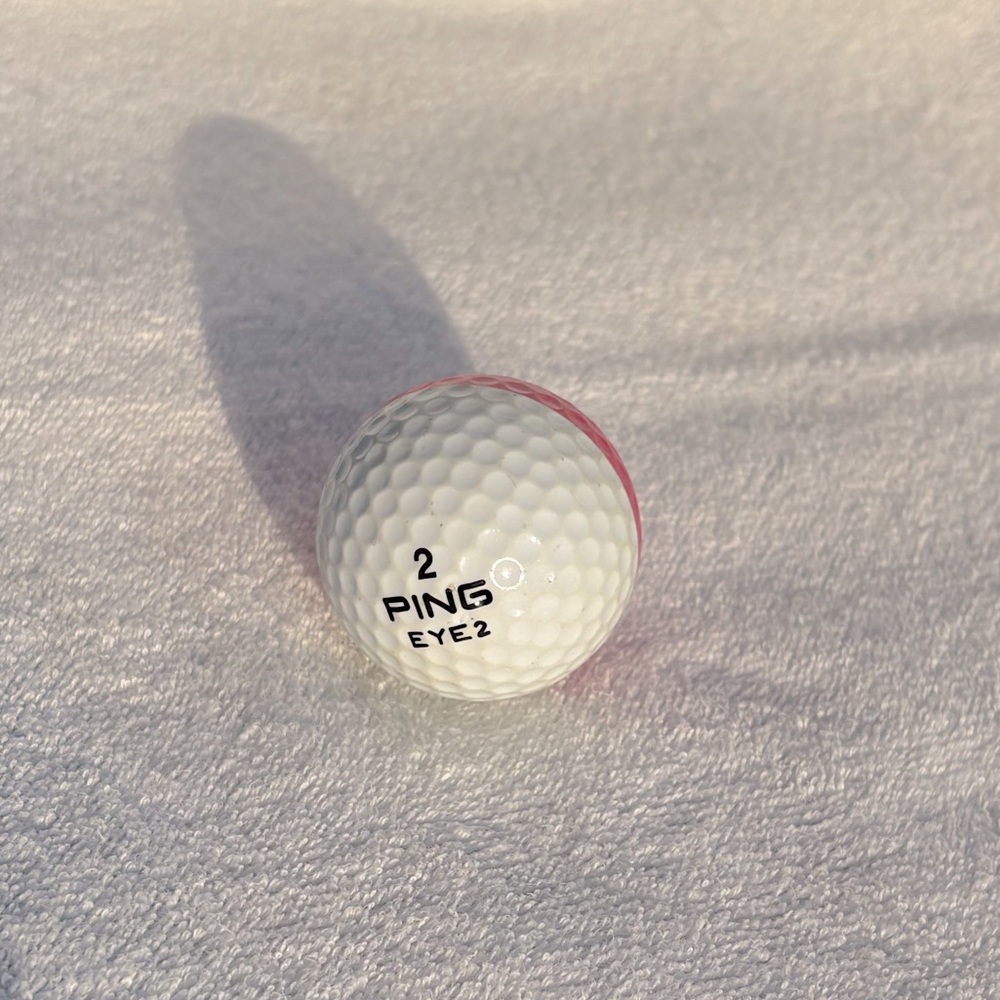 Rare Ping Eye 2 White And Pink Golf Ball Used Once In perfect Condition
